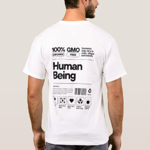 Camiseta Graciosa etiqueta de ser humano
