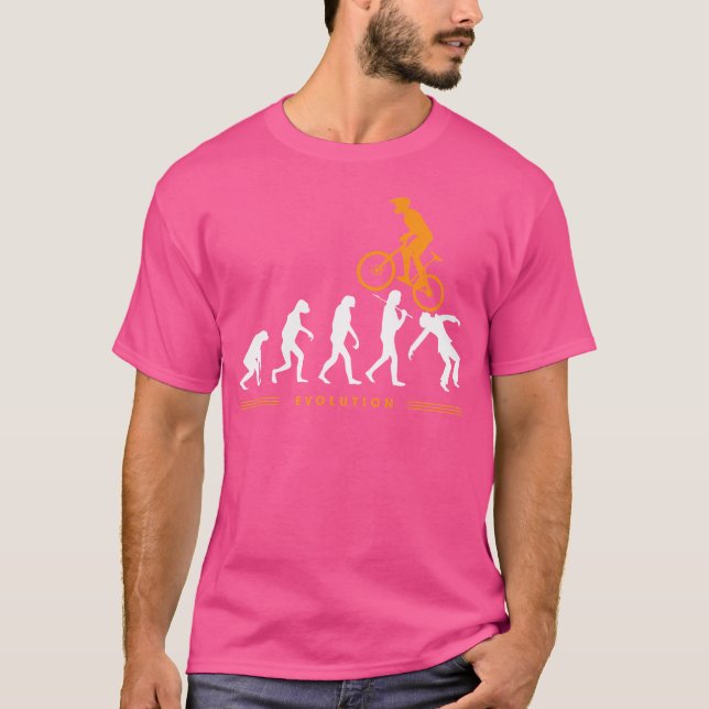 Camiseta Graciosa Evolución Humana Montaña Bike Bmx Mtb (Anverso)