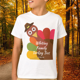Camiseta Graciosa familia de Trot Turco en Acción de Graci