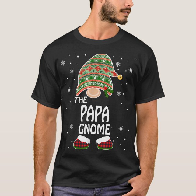 Camiseta Graciosa Familia Que Coincide Con El Papa Gnome Ch (Anverso)