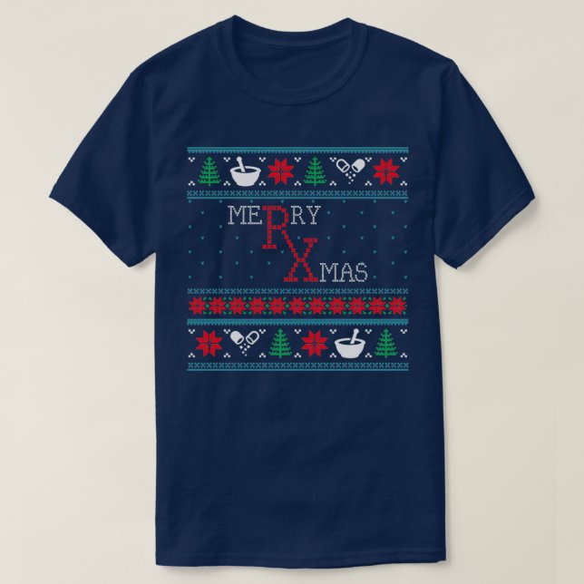 Camiseta Graciosa farmacia Navidades feos Navidad (Diseño del anverso)