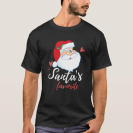 Camiseta graciosa favorita de Santa para Navidades