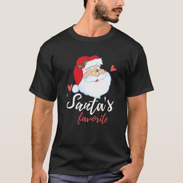 Camiseta graciosa favorita de Santa para Navidades (Anverso)