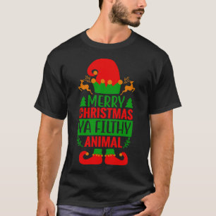 Camiseta Graciosa Feliz Navidad Filthy Animal