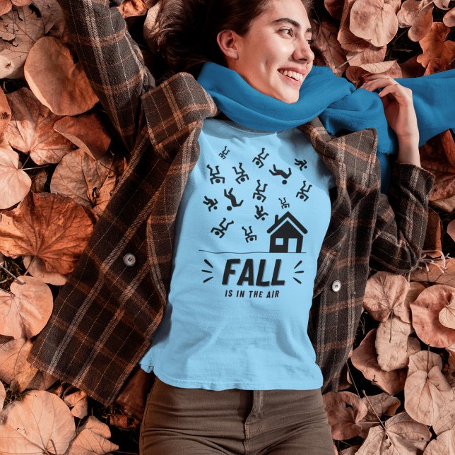 Camiseta Graciosa figura de palo La caída de la gente está  ("Fall is in the Air" funny t-shirt. )