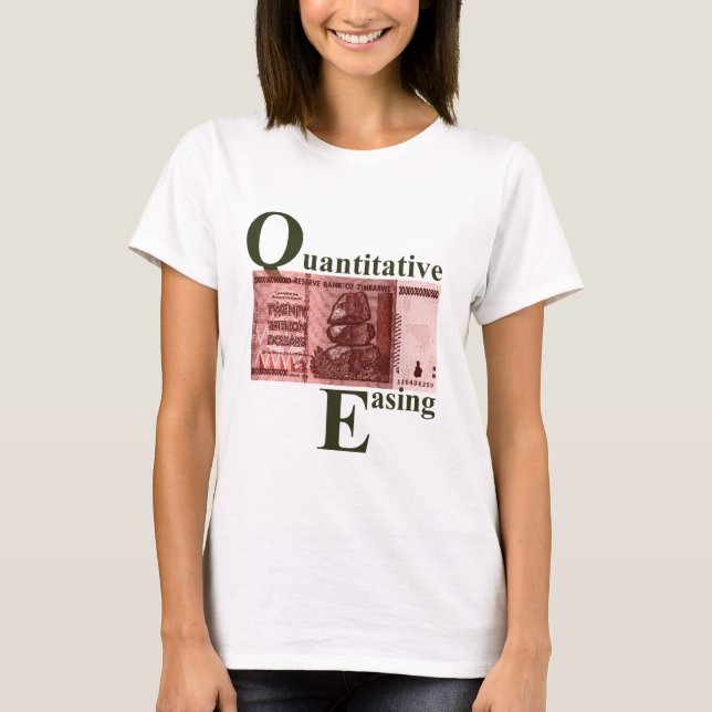 Camiseta Graciosa flexibilización cuantitativa gris rojo en (Anverso)