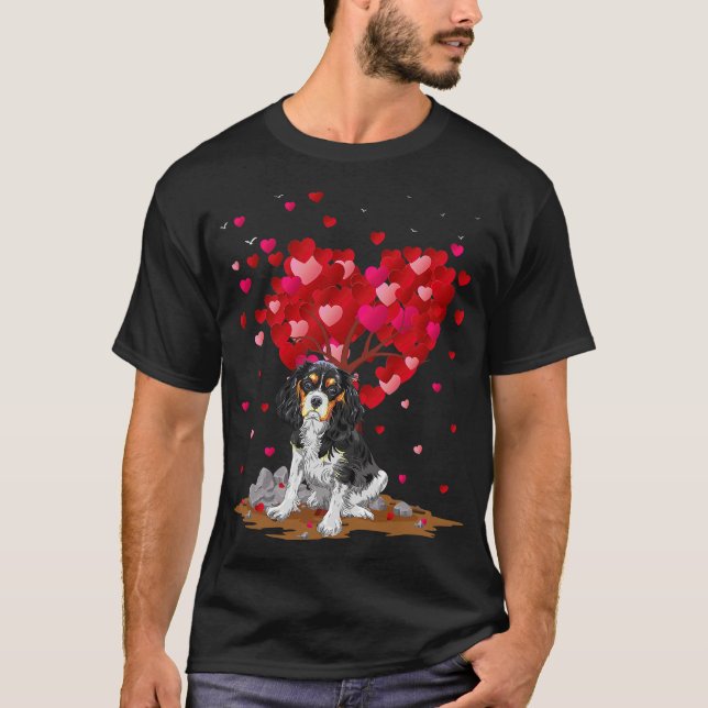Camiseta Graciosa forma cardíaca Cavalier Rey Charles Spani (Anverso)