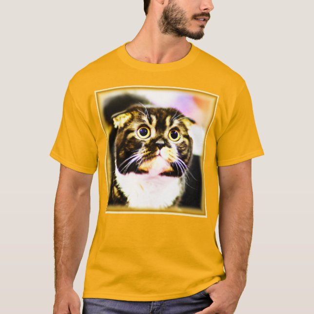 Camiseta Graciosa foto de un gato gracioso. ¡Hazte con una  (Anverso)
