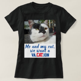 Camiseta Graciosa foto de un gato Personalizado Queremos a