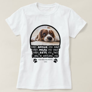 Camiseta Graciosa foto de un Mascota blanco y negro lindo