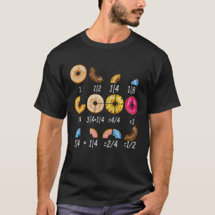 Camiseta Graciosa Fracciones De Matemáticas De Donut De Vue