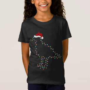Camiseta Graciosa gaviota de pájaro navideño iluminando la