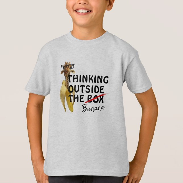 Camiseta Graciosa Giraffe Banana Regalo Para Mujeres Hombre (Anverso)