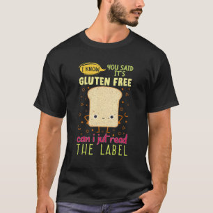 Camiseta Graciosa Gluten Free Lifestyle Bread Celiac Enferm