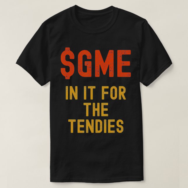 Camiseta Graciosa GME Stonk, En Ella Para Los Tendies (Diseño del anverso)