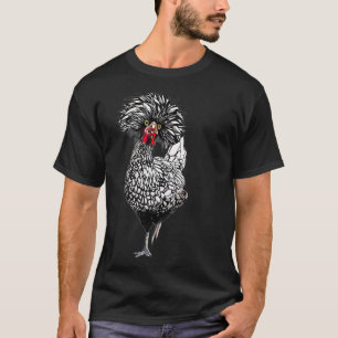Camiseta Graciosa granja polaca de gallinas en el patio tra