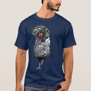 Camiseta Graciosa granja polaca de gallinas en el patio tra