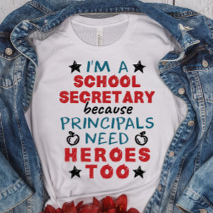 Camiseta Graciosa gratitud de secretario de escuela