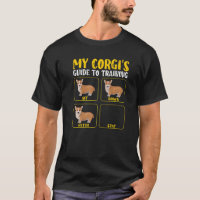 Graciosa guía de corgi lindo para entrenar a la ma
