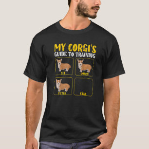 Camiseta Graciosa guía de corgi lindo para entrenar a la ma