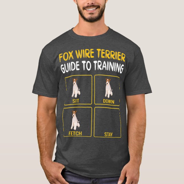 Camiseta Graciosa Guía Del Perro Entrenador De Fox Terrier (Anverso)