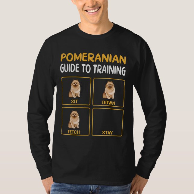 Camiseta Graciosa Guía Pomeraniana De Entrenamiento Obedien (Anverso)