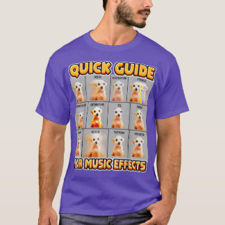 Camiseta Graciosa Guía Rápida De Efectos Musicales Chihua