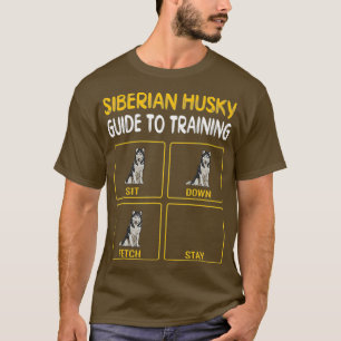 Camiseta Graciosa Guía Siberiana Husky Para Entrenar Perro