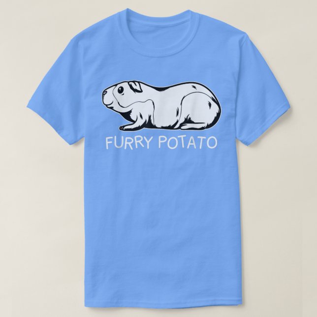 Camiseta Graciosa Guinea Cerdo Furry Niños De La Papa Hombr (Diseño del anverso)