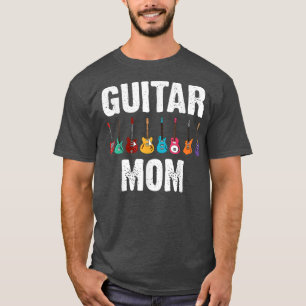 Camiseta Graciosa Guitarra Mamá Arte Madre Guitarra Música 