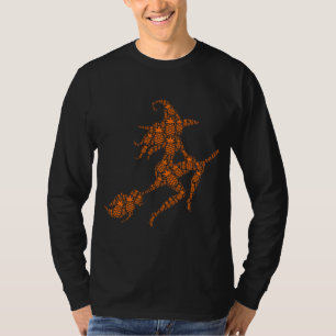 Camiseta Graciosa habitación de halloween Flying Witch Broo