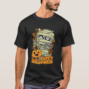 Camiseta Graciosa Halloween Mummy Costume Mujeres Hombres G