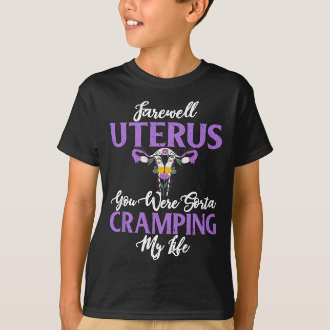 Camiseta Graciosa histerectomía cuta Adiós Uterus (Anverso)