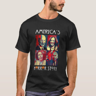 Camiseta Graciosa historia de terror en América Biden Hallo