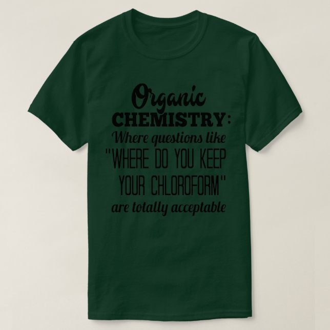 Camiseta Graciosa huella de química orgánica 1 de Science L (Diseño del anverso)