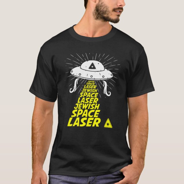 Camiseta Graciosa idea de regalo de UFO Meme láser espacial (Anverso)
