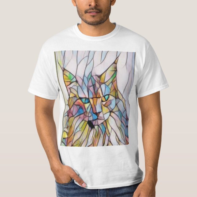 Camiseta Graciosa ilustración de gato (Anverso)