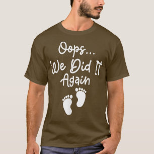 Camiseta Graciosa Invitación de Embarazo Parejas Oops I