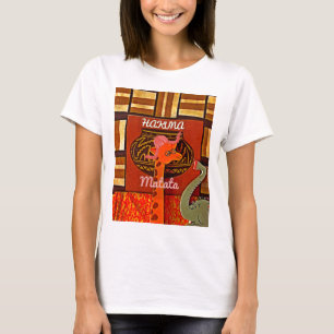 Camiseta Graciosa jirafa con texto fresco Hakuna Matata