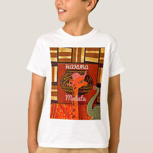 Camiseta Graciosa jirafa con texto fresco Hakuna Matata