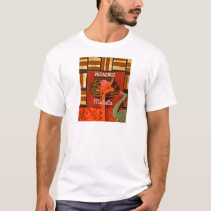 Camiseta Graciosa jirafa con texto fresco Hakuna Matata