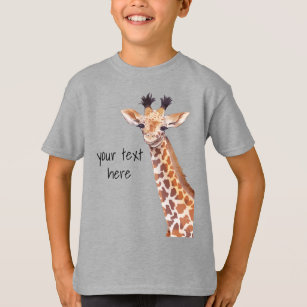 Camiseta Graciosa jirafa cute personalizada