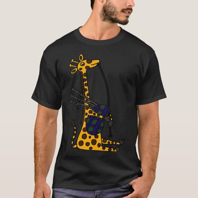 Camiseta Graciosa jirafa de Guay jugando Bagpipes Classic T (Anverso)