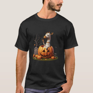 Camiseta Graciosa jirafa Mummy Calabaza Halloween Halloween