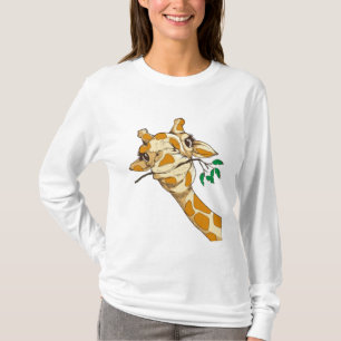Camiseta Graciosa jirafa Safari Zoológico de amor animal ji