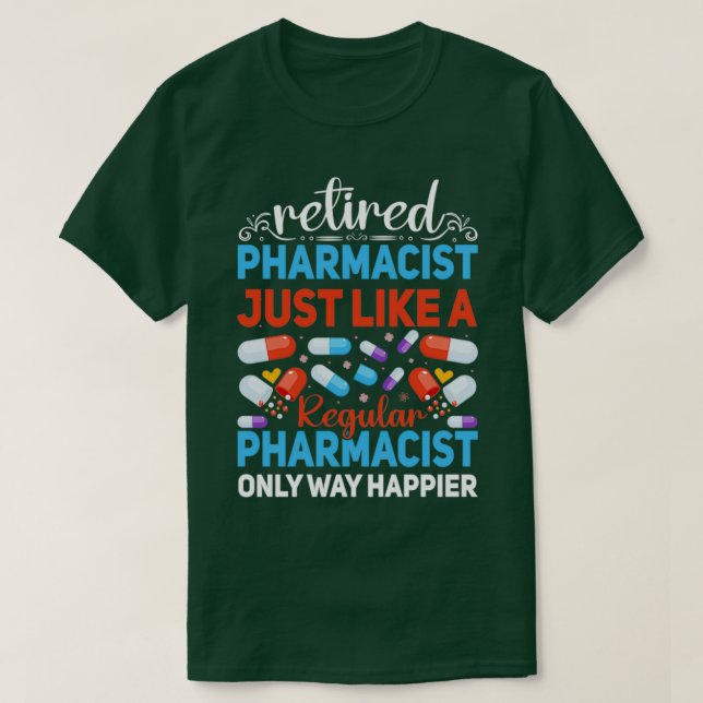 Camiseta Graciosa Jubilación Farmacéutica Retirada 2 (Diseño del anverso)