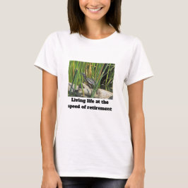 Camiseta Graciosa jubilación feliz foto cómica de tortuga