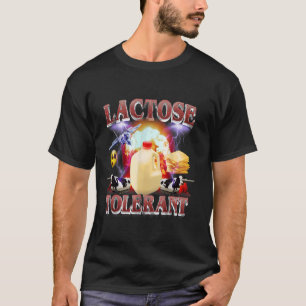 Camiseta Graciosa Lactosa láctea Tolerante Meme Vacas Granj