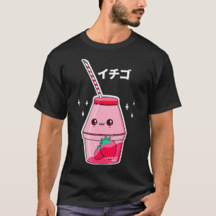 Camiseta Graciosa leche de fresa Kawaii japonesa retro 90 S
