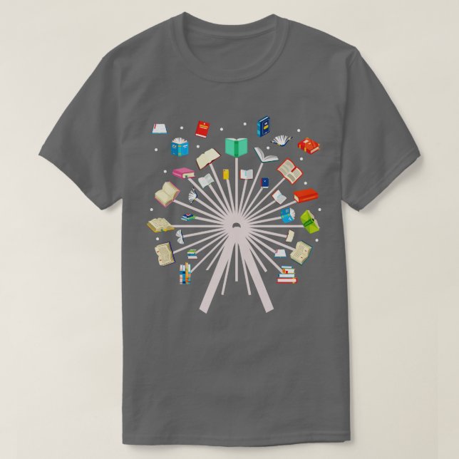 Camiseta Graciosa lectura bibliotecaria del regalo de gusan (Diseño del anverso)